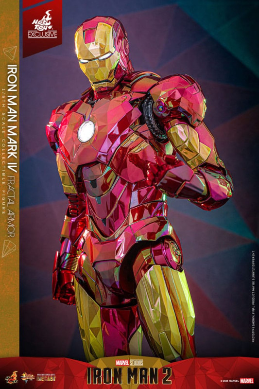 Iron Man Movie Masterpiece Diecast Action Figure 1/6 Iron Man Mark VI (Fractal Armor) Hot Toys Exclu 12