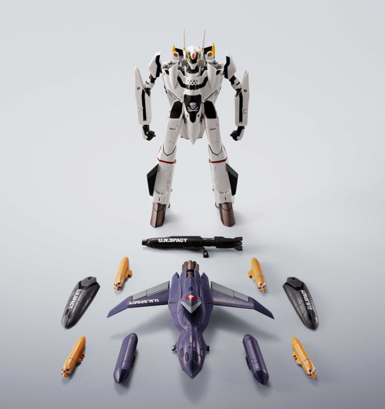Macross 7 Hi-Metal R Action Figure VF-0S Phoenix (Roy Focker Use) & QF-2200D-B Ghost Set 14 cm 2