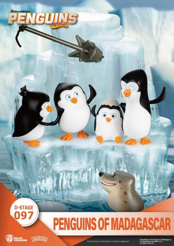 Penguins of Madagascar D-Stage PVC Diorama Skipper, Kowalski, Private & Rico 14 cm