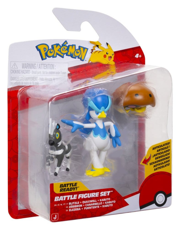 Pokémon Battle Figure 3-Pack Blitzle, Kabuto & Quaxwell 3
