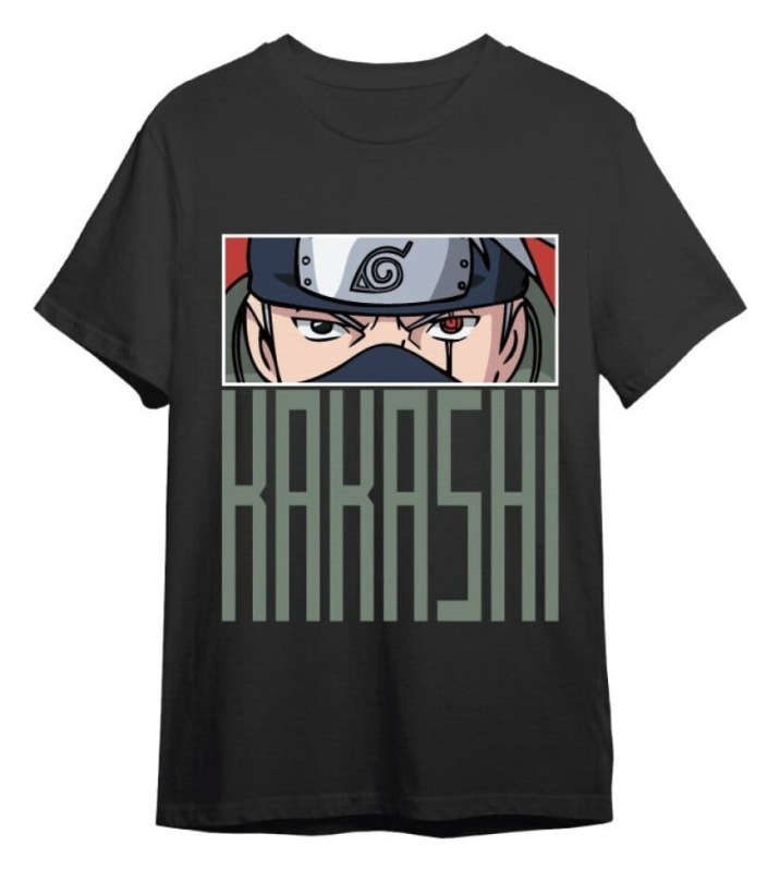 Naruto T-Shirt Kakashi Eyes Black Size M 1