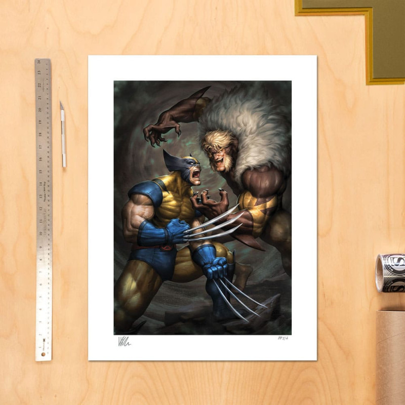 Marvel Art Print Wolverine vs Sabretooth 41 x 61 cm - unframed 1