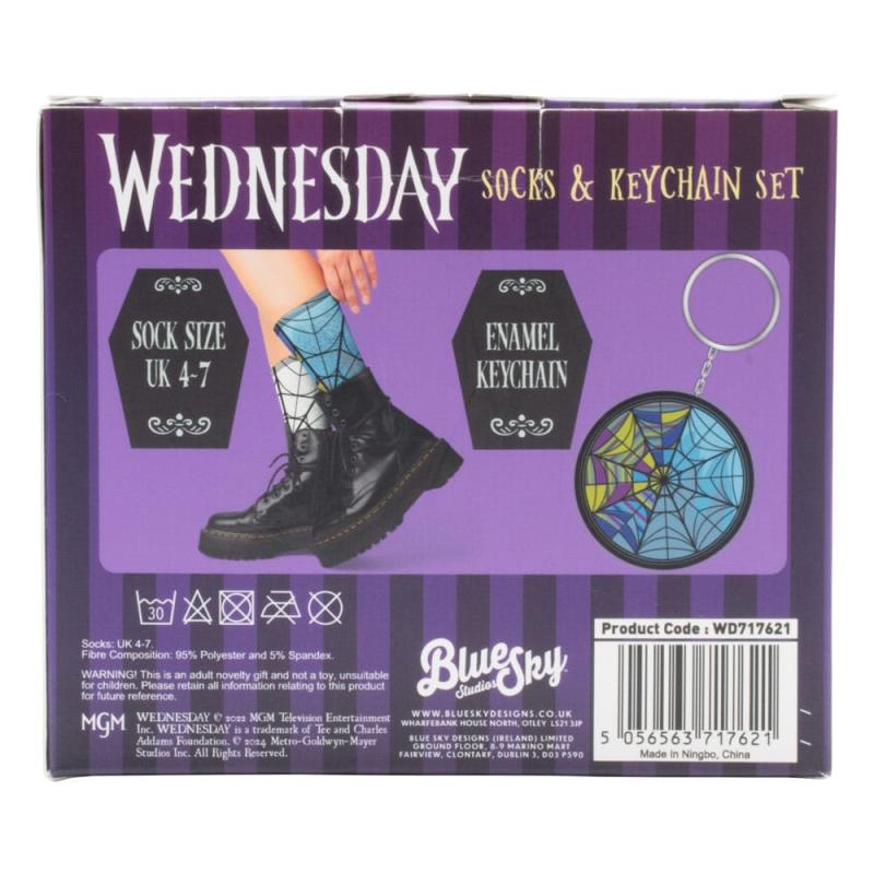 Wednesday Keychain & Socks Set 2