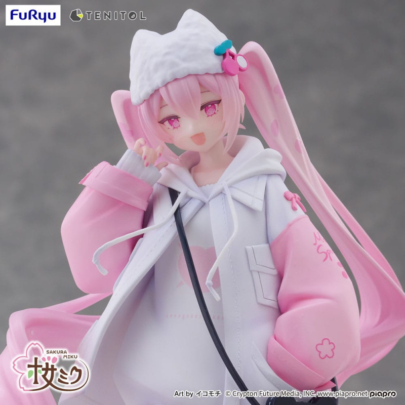 Hatsune Miku Tenitol PVC Statue Sakura Miku Cool style [petit] 19 cm 4