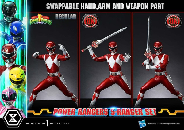 Mighty Morphin Power Rangers Premium Masterline Set of 5 Statues 1/4 Deluxe Bonus Version 62 cm 4