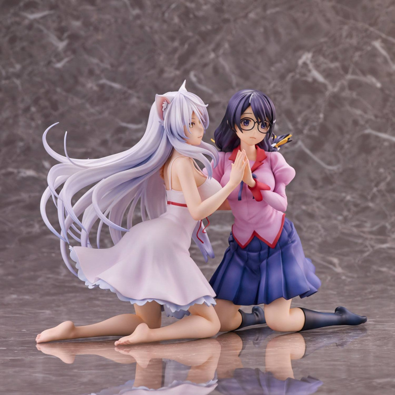 Nekomonogatari Monogatari Series PVC Statues Tsubasa Hanekawa Set (re-run) 19 cm 10