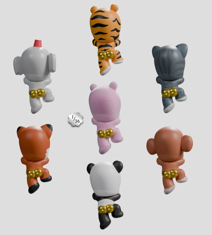 Tiny Shiny Hiney Peakers Mini Figures S1 6 cm Blind Box Display (6) 9