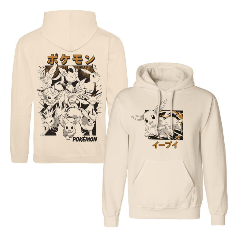 Pokémon Hooded Sweater Eevee Evolutions Katakana Size XL