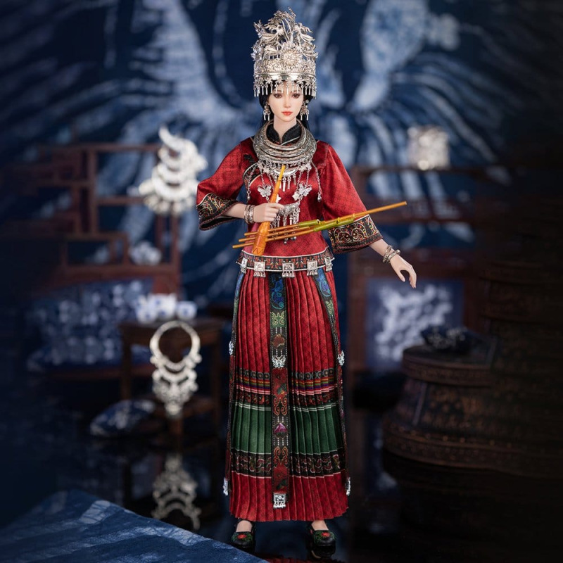The Miao of China's 56 Ethnic Groups Figure 1/6 Red 30 cm 2