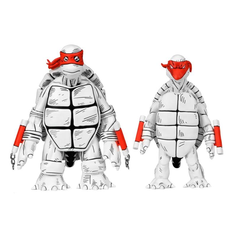 Teenage Mutant Ninja Turtles (Mirage Comics) Action Figures 2-Pack Black and White First Turtles 18