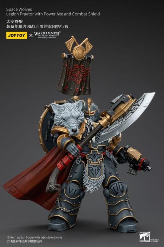 Warhammer The Horus Heresy Action Figure 1/18 Space Wolves Legion Praetor with Power Axe and Combat 4