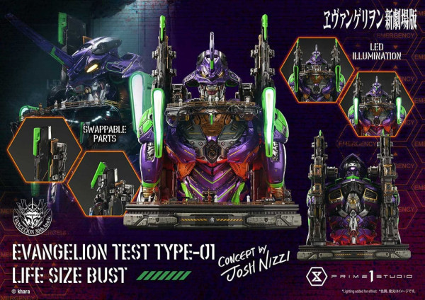 Neon Genesis Evangelion Life Size Bust 1/1 Test Type-01 (Concept by Josh Nizzi) 86 cm 3