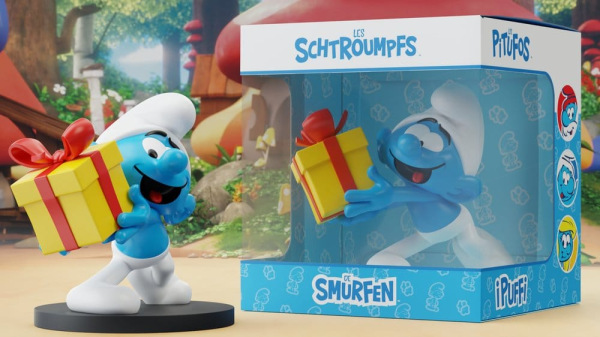 The Smurfs Statue Jokey Smurf with Gift 10 cm 3