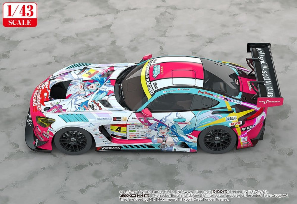 Hatsune Miku GT Project Vehicle 1/43 Good Smile Hatsune Miku AMG 2024 Season Opening Ver. 11 cm 3