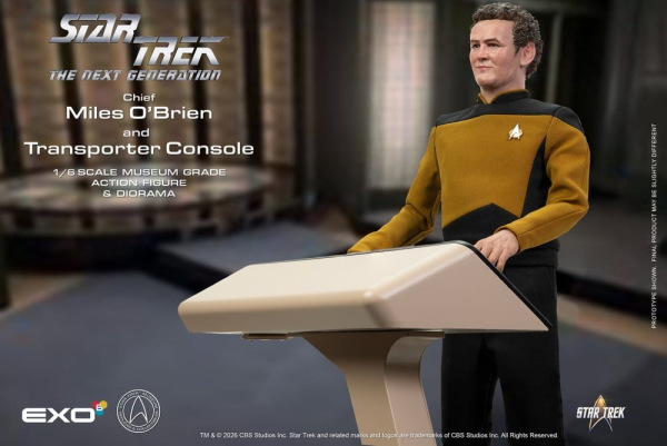 Star Trek: The Next Generation Action Figure 1/6 Chief Miles O'Brien with Transporter Console 30 cm 13