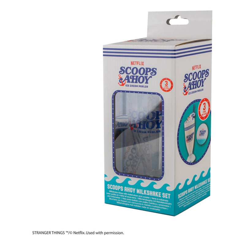Stranger Things Milkshake Glass Set Scoops Ahoy 1