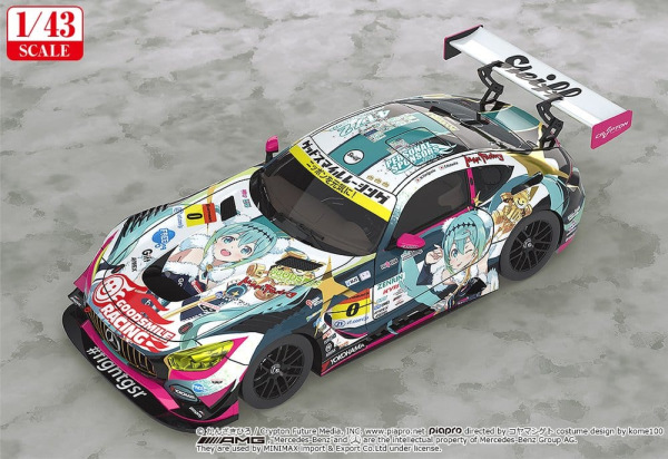 Hatsune Miku GT Project Vehicle 1/43 Good Smile Hatsune Miku AMG 2018 Final Race Ver. 11 cm 1