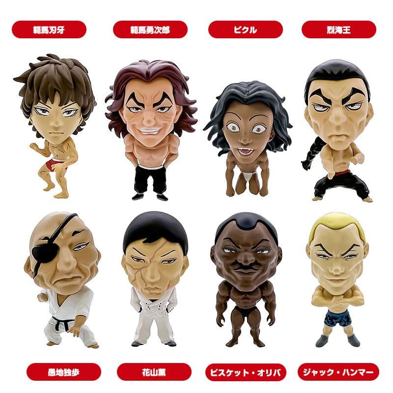 Baki Hanma 16d Collectible Figure Collection PVC Figures 8-Pack Baki Hanma 6 cm 1