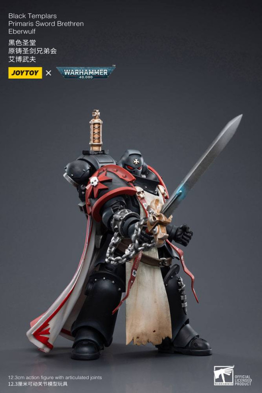 Warhammer 40k Action Figure 1/18 Black Templars Primaris Sword Brethren Eberwulf 12 cm 3