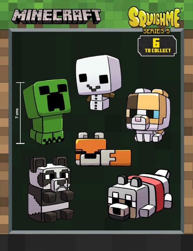 Minecraft Squishme Anti-Stress Figures 7 cm Series 5 Display (16)