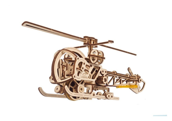 Ugears 3D Wooden Puzzle Mini Helicopter 7