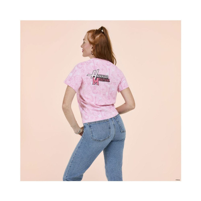 Disney by Loungefly Tee T-Shirt Unisex Hannah Montana Shirred Hem Size M 5