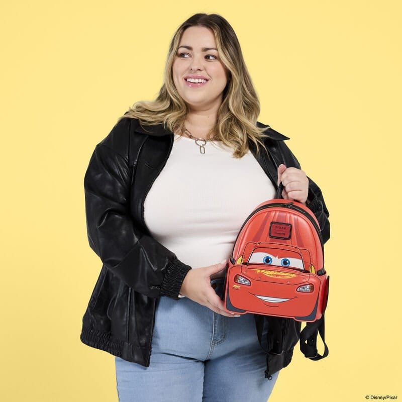 Cars by Loungefly Mini Backpack 20th Anniversary Lightning McQueen Metallic LightUp 4