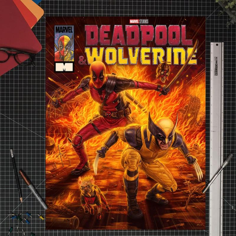 Marvel Art Print Deadpool & Wolverine 46 x 61 cm - unframed