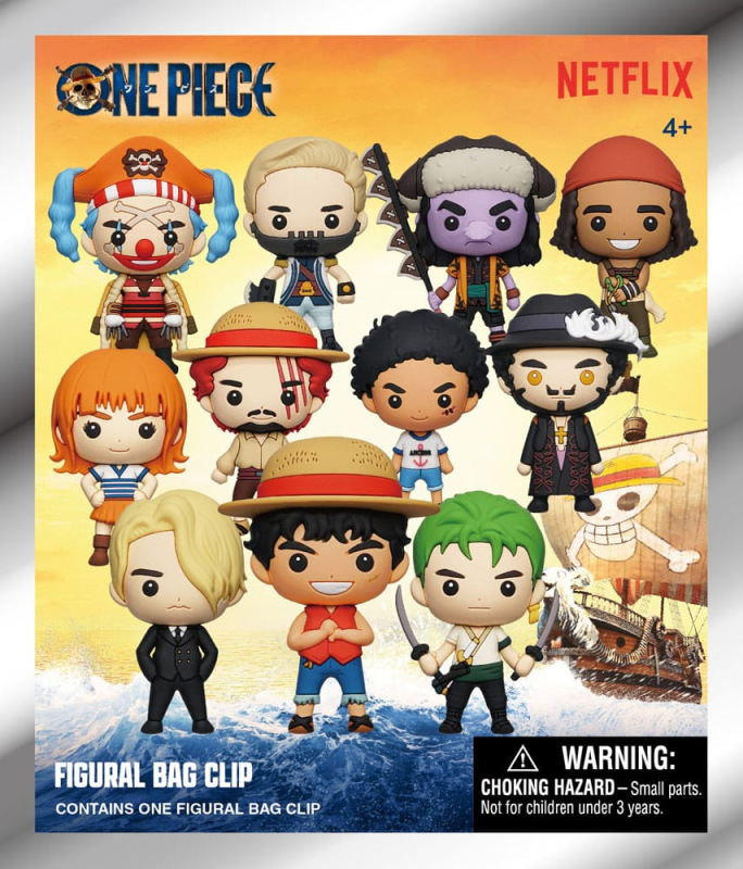 One Piece 3D PVC Bag Clips Netflix Series 1 Display (24) 1