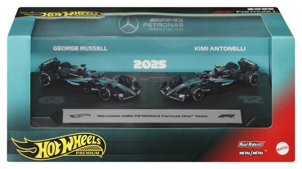 Formula 1 Hot Wheels Premium Die-Cast Vehicle 2-Pack 1:64 Team Mercedes-AMG PETRONAS 5