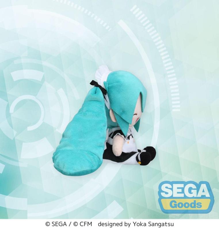 Hatsune Miku Project Diva Arcade Fuwa Petit Mini Plush Figure Miku Maid Ver. (EX) 16 cm 2