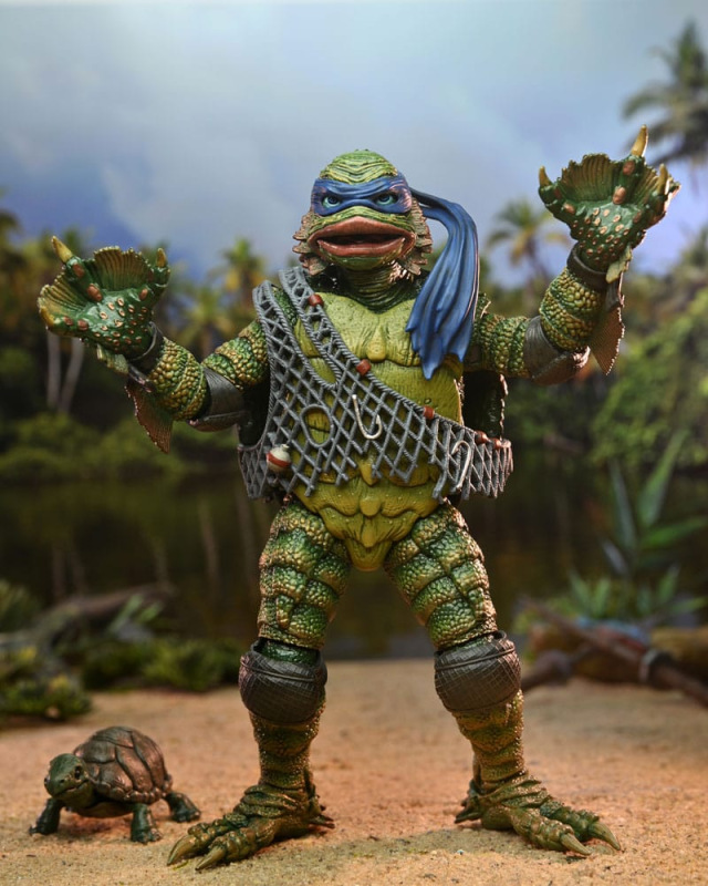 Universal Monsters/Teenage Mutant Ninja Turtles Action Figure Leonardo as the Creature 18 cm 7