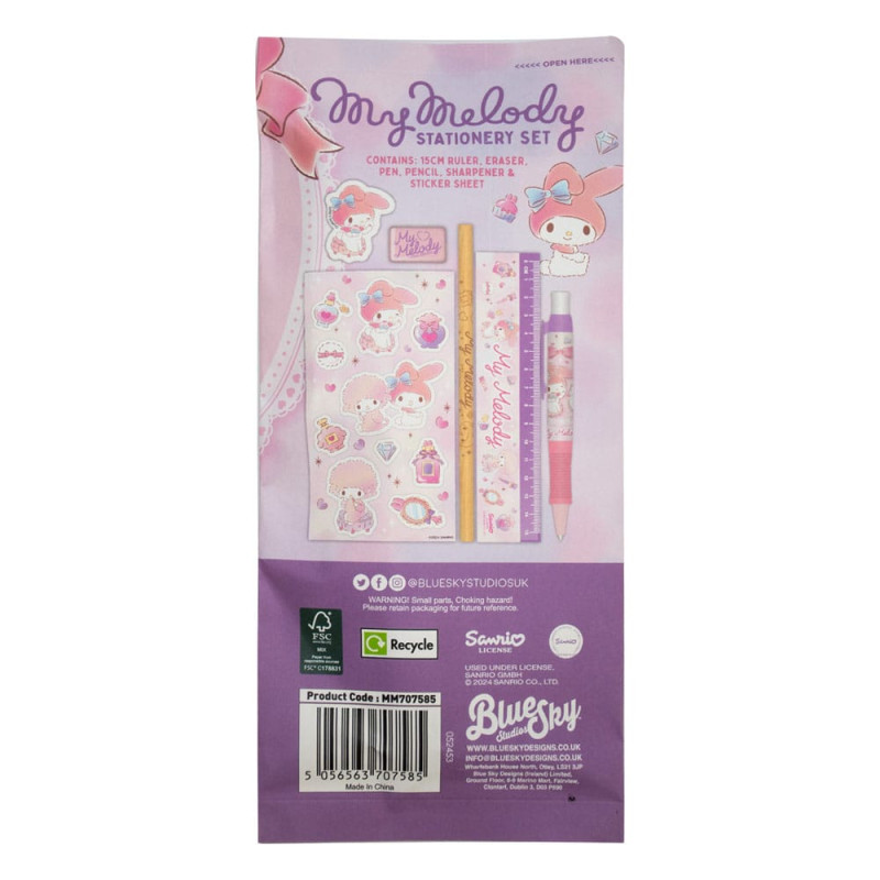 Sanrio Stationery Set 6-Pack My Melody 3