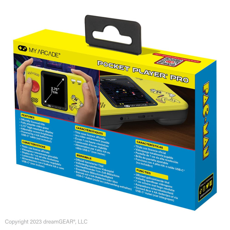 Pac-Man Portable Gaming System Pocket Player Pro 3