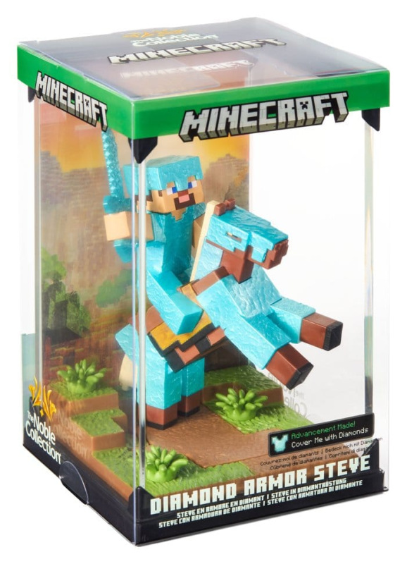 Minecraft Figure Diorama Diamond Armor Steve and Horse 18 cm 6