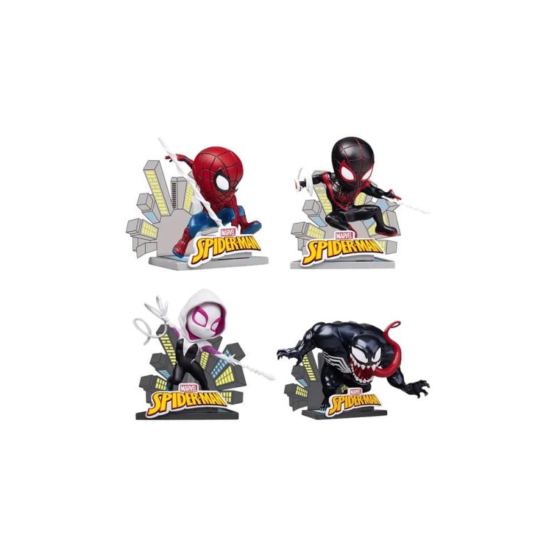 Marvel Hero Box Attack Series Mini Figures Spider-Man 8 cm Display (6)