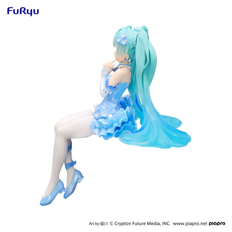 Hatsune Miku Noodle Stopper PVC Statue Flower Fairy Nemophila Pail Blue Color Ver. 15 cm 2