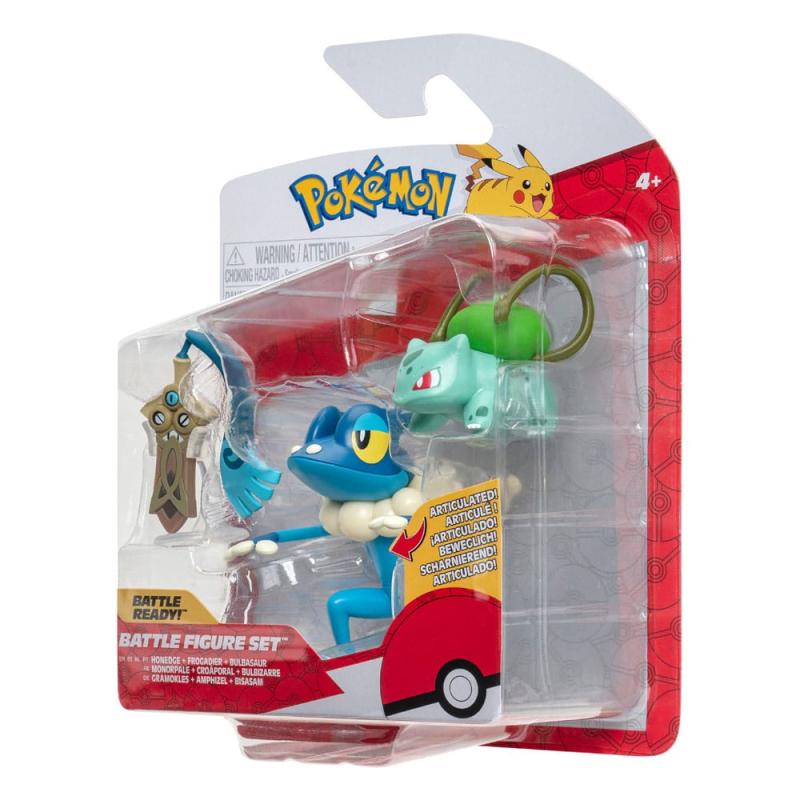 Pokémon Battle Figure Set 3-Pack Honedge, Bulbasaur #4, Frogadier 5 cm