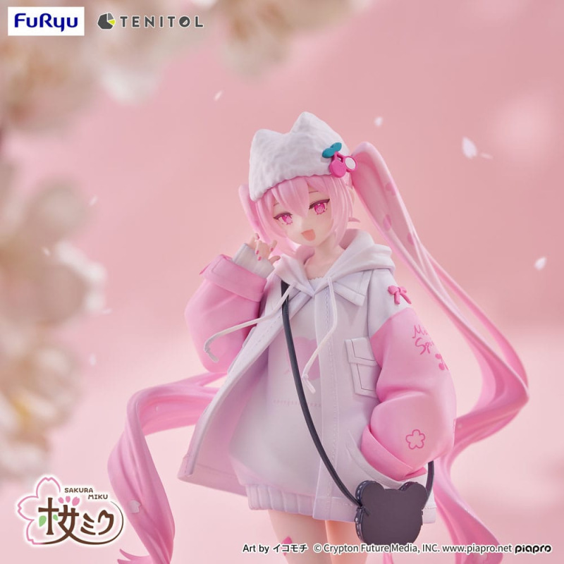 Hatsune Miku Tenitol PVC Statue Sakura Miku Cool style [petit] 19 cm 7