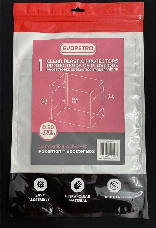 Evoretro PET Display Case Protector for Pokémon Booster Box (1-Pack) 1