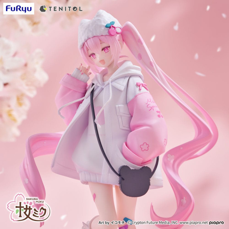 Hatsune Miku Tenitol PVC Statue Sakura Miku Cool style [petit] 19 cm 5