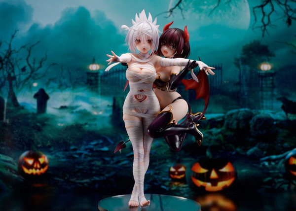 Ayakashi Triangle PVC Statue Matsuri Kazamaki & Suzu Kanade & Shirogane 25 cm 13