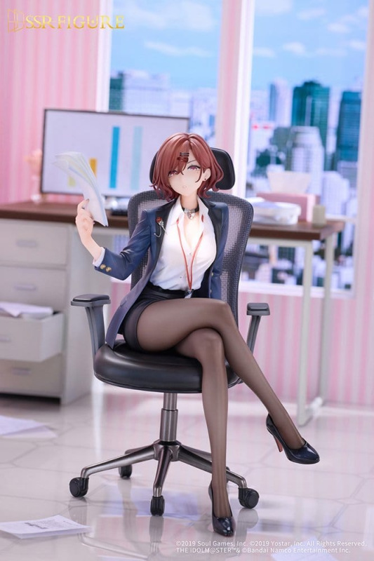The Idolmaster Shiny Colors x Mahjong Soul PVC Figure 1/7 Madoka Higuchi Effortless Work Ver. 21 cm 2