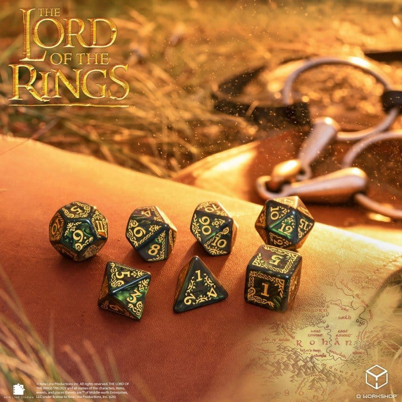 The Lord of the Rings Dice Set of 7 Rohan 4
