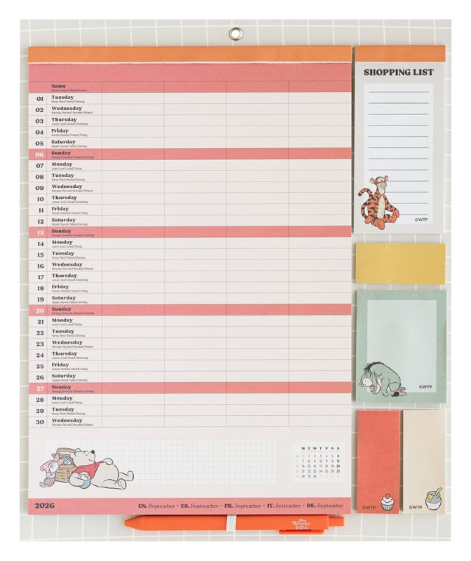 Winnie the Pooh Magnetic Planner 2026/27 30 x 35 cm 2