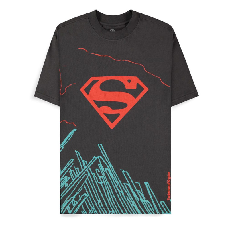 DC Comics T-Shirt Superman Dark Grey son of Krypton Size L