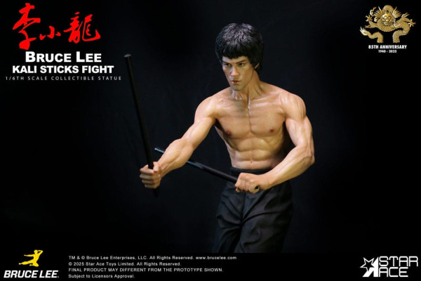 Enter the Dragon Movie Statue 1/6 Bruce Lee Kali Sticks Fight Deluxe Basement Version 30 cm 2