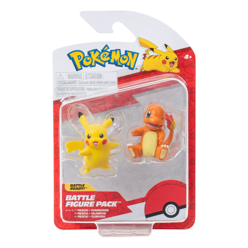 Pokémon Battle Figure First Partner Set Figure 2-Pack Charmander #2, female Pikachu 1