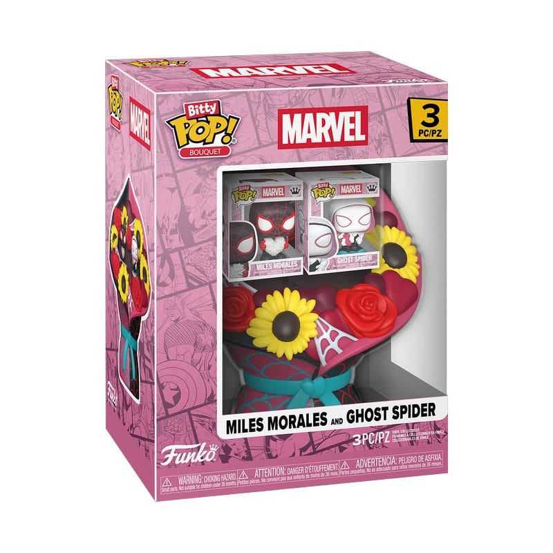 Marvel Bitty POP! Bouquet Vinyl Figure 2-Pack Miles Morales & Ghost Spider (Valentine) 4 cm 1