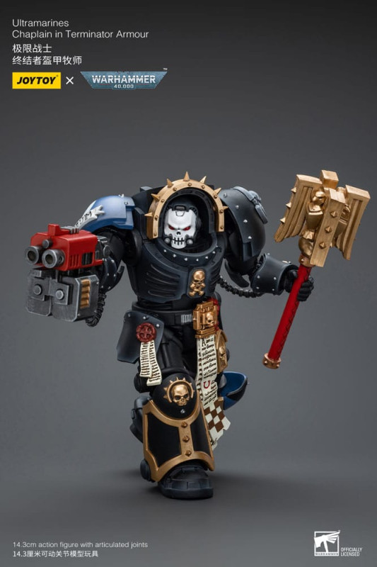 Warhammer 40k Action Figure 1/18 Ultramarines Chaplain in Terminator Armour 12 cm 8